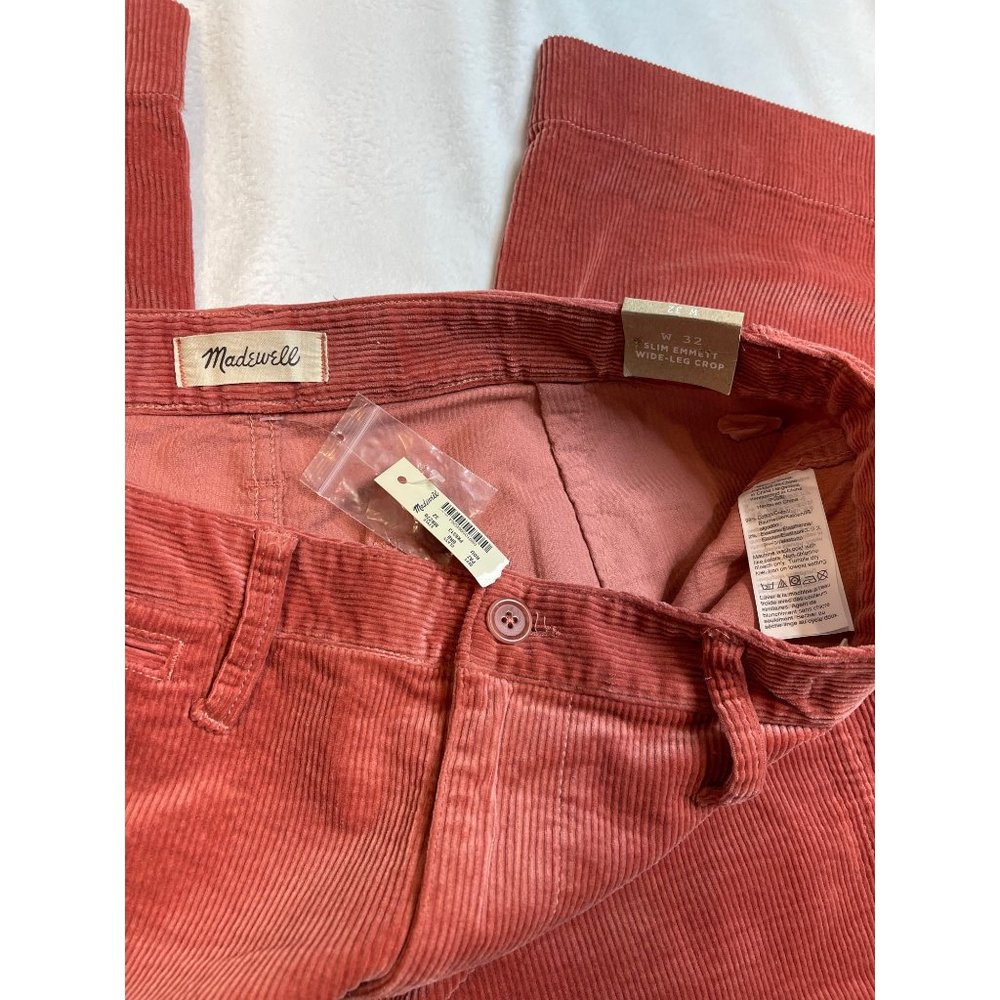 Madewell Slim Emmett Wide-Leg Crop Pants Size 32 - Picture 3 of 7